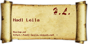 Hadl Leila névjegykártya